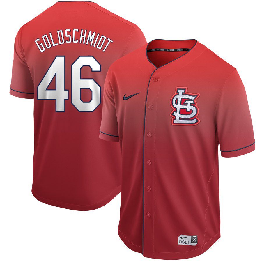 Men St. Louis Cardinals #46 Goldschmidt Red Nike Fade MLB Jersey->st.louis cardinals->MLB Jersey